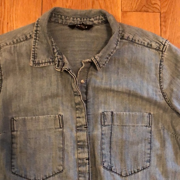 Express Denim Button Down - Picture 2 of 3